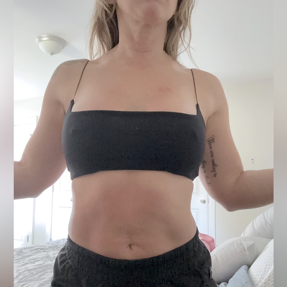 Black Joah Brown Strappy bra top - Picture 2 of 5